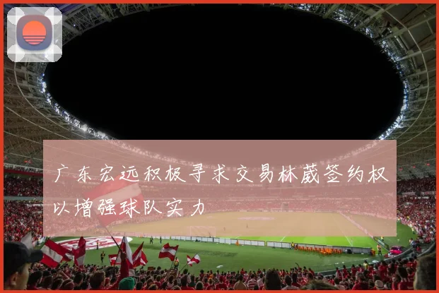 广东宏远积极寻求交易林葳签约权以增强球队实力